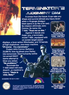 Terminator 2 - Judgment Day (Europe) box cover back